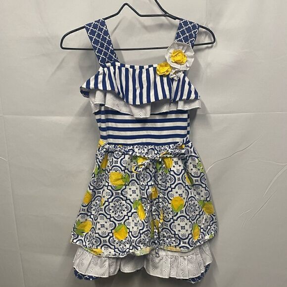 Counting Daisies Girl’s Summer Lemon Dress - Picture 1 of 5